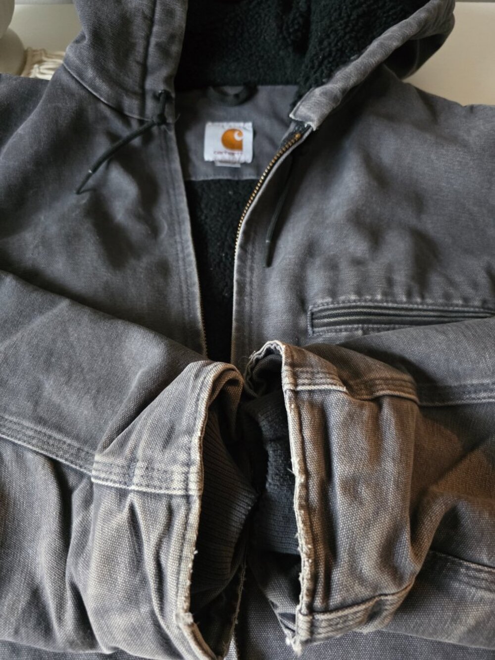 Carhartt J141 Sandstone Sierra Sherpa Jacket Shadow L